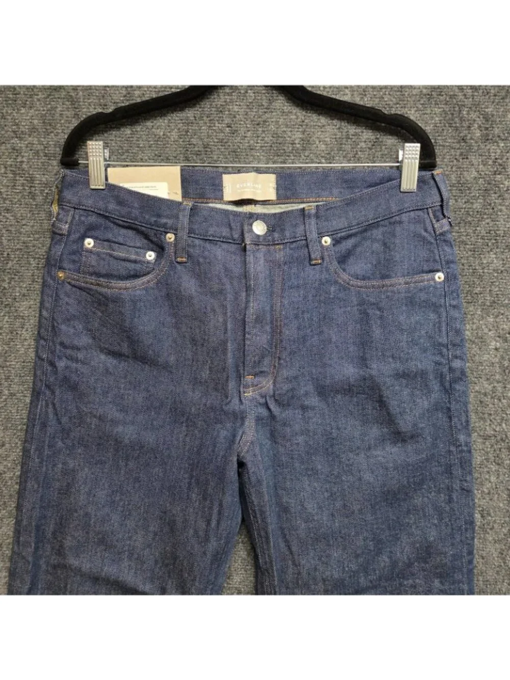 Everlane Selvedge Loose Straight Jeans Mens 32x30 Indigo Rinse Organic Cotton